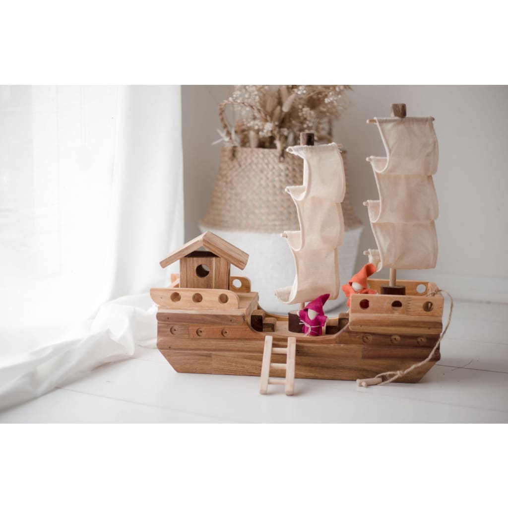 Wooden Pirate Ship - Toys