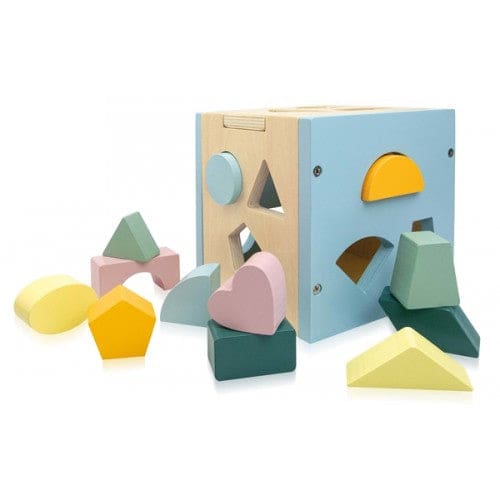 Wooden Sorting Box and Book - Shapes - Sorting &amp; Stacking