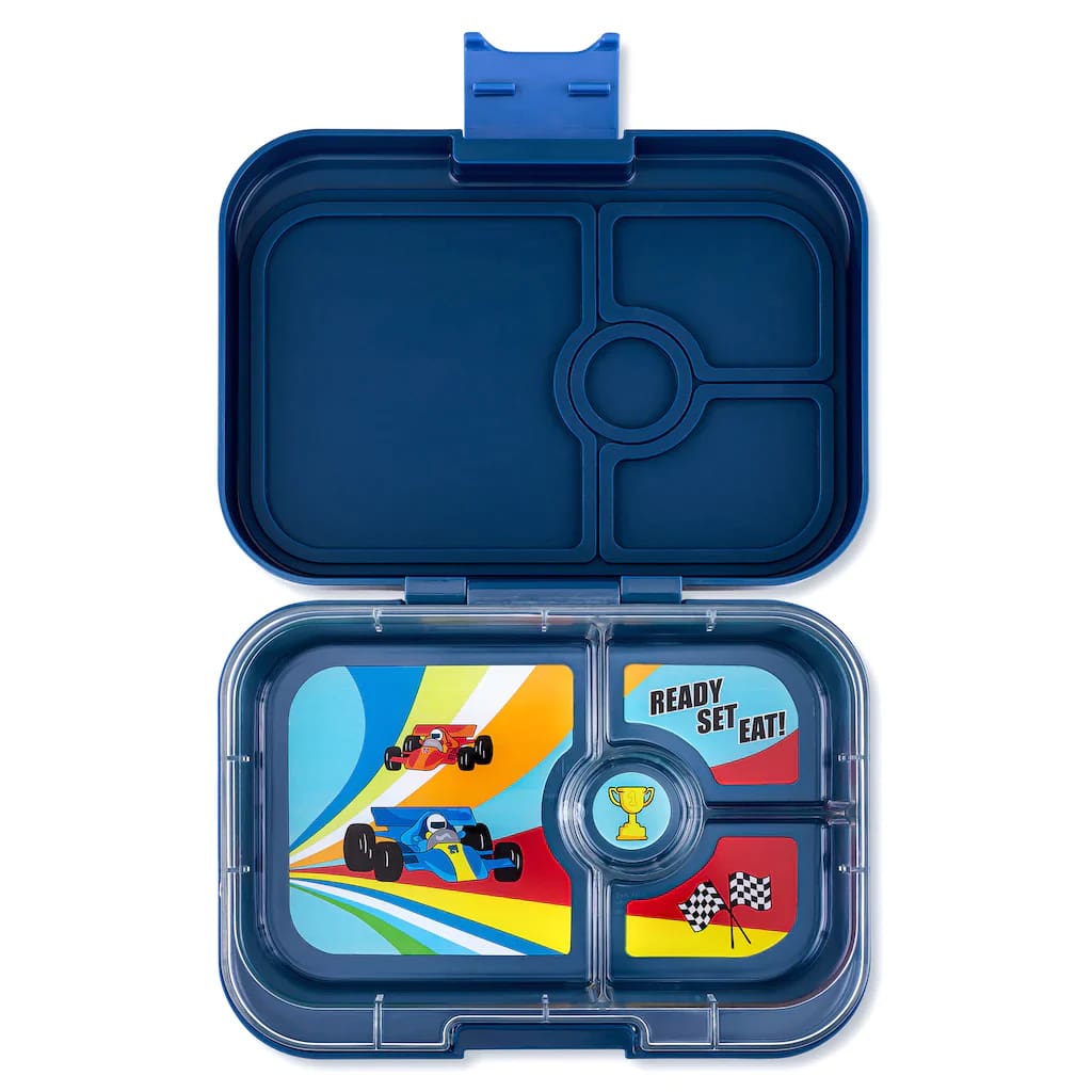 Yumbox Panino - Various Colours - Monte Carlo Blue - Race Cars - Bento Lunch Boxes