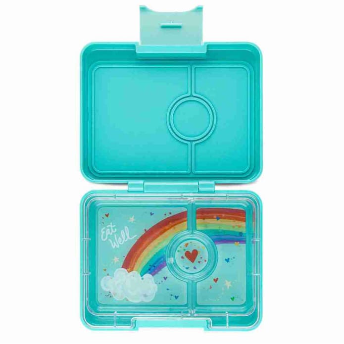 Yumbox Snack - Various Colours - Tropical Aqua - Rainbow Tray - Bento Lunch Boxes