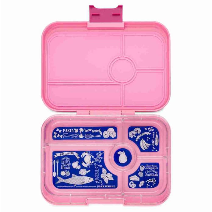 Yumbox Tapas (Assorted Colours) - 5 Compartment - Capri Pink - Bon Appetit - Bento Lunch Boxes