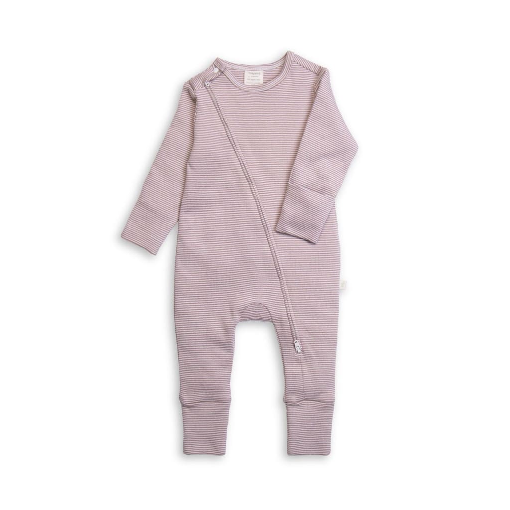 Zipsuit L/S Cafe Stripes - Baby Boy Clothing