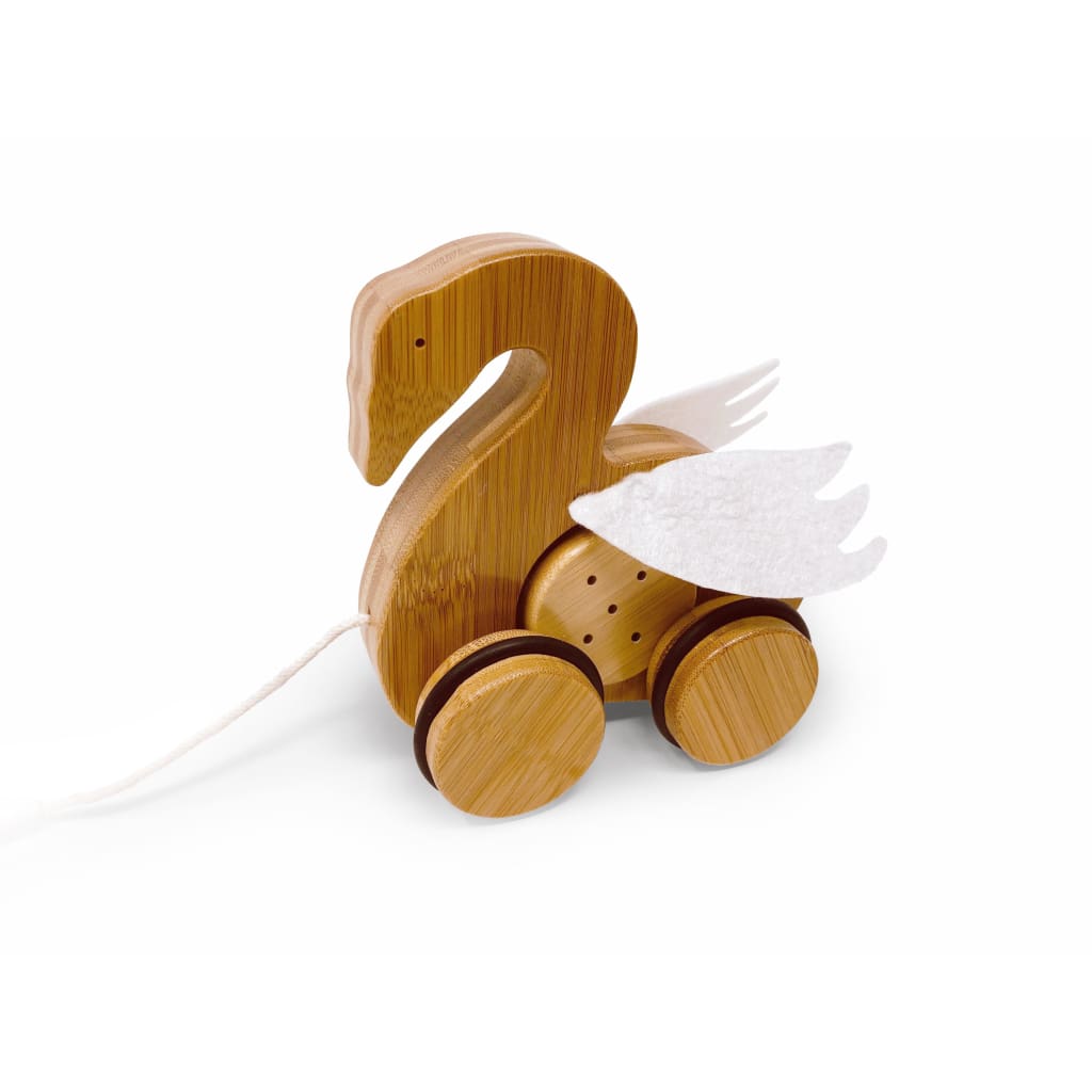 Bamboo Pull Toy - Swan - Toys