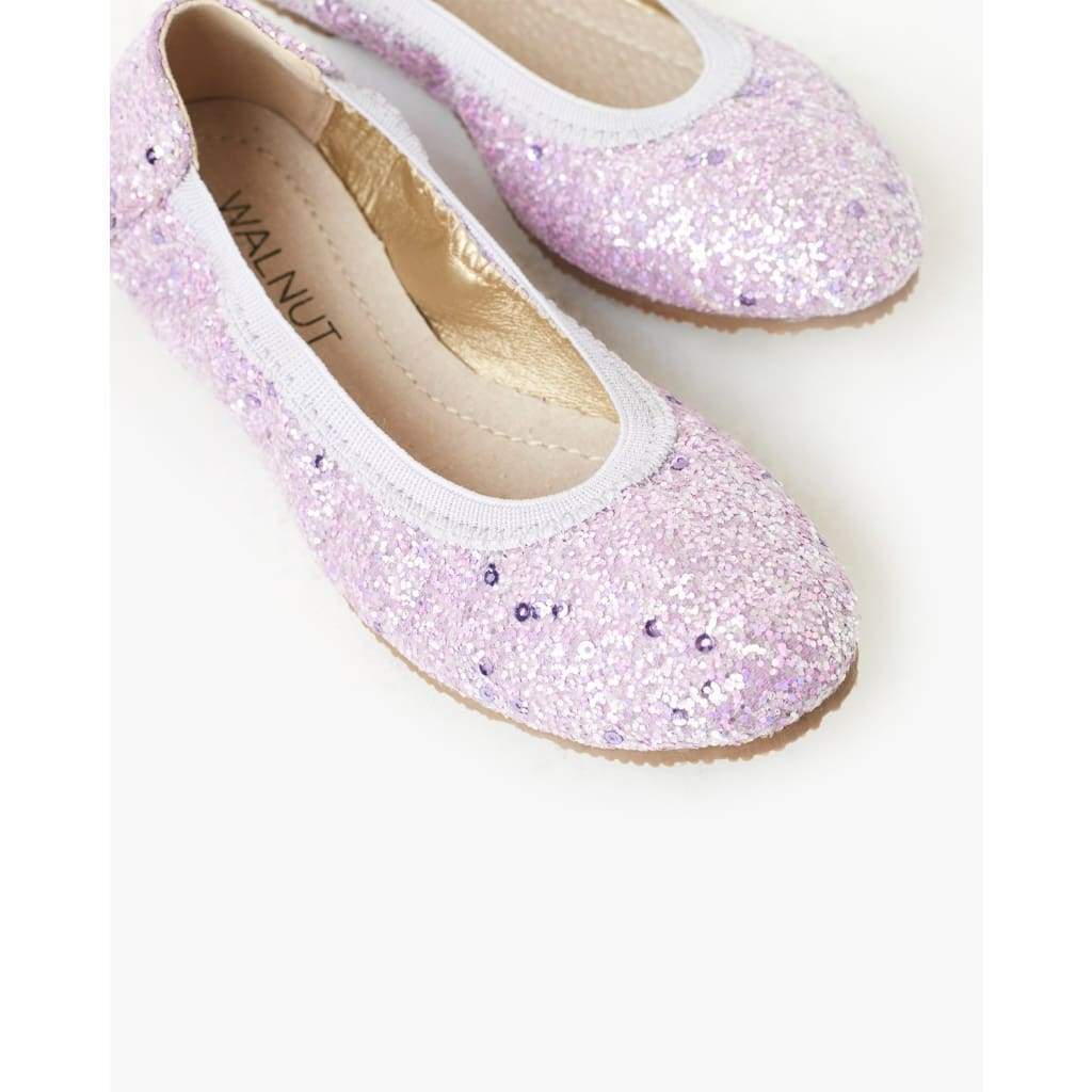 Catie Party Ballet Flat - Lilac Glitter - wear&gt;girls&gt;footwear