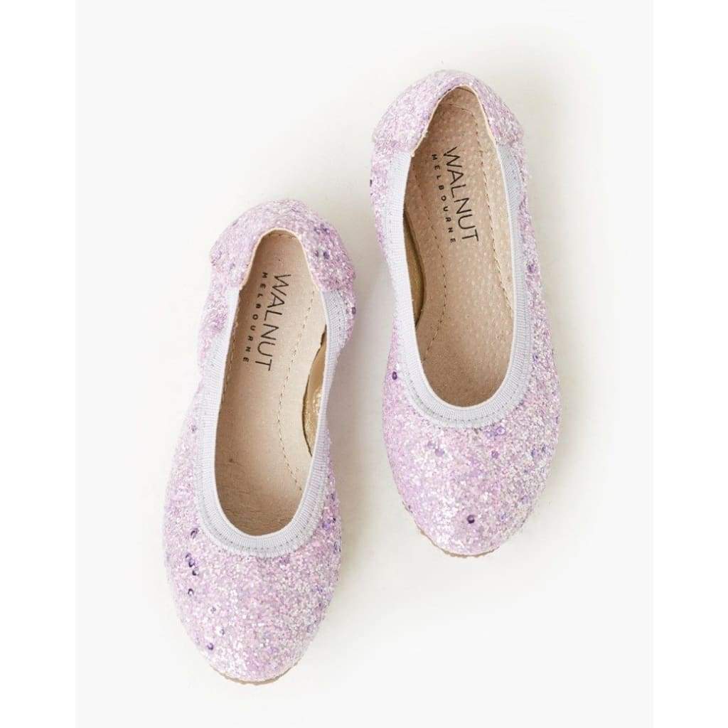 Catie Party Ballet Flat - Lilac Glitter - wear&gt;girls&gt;footwear