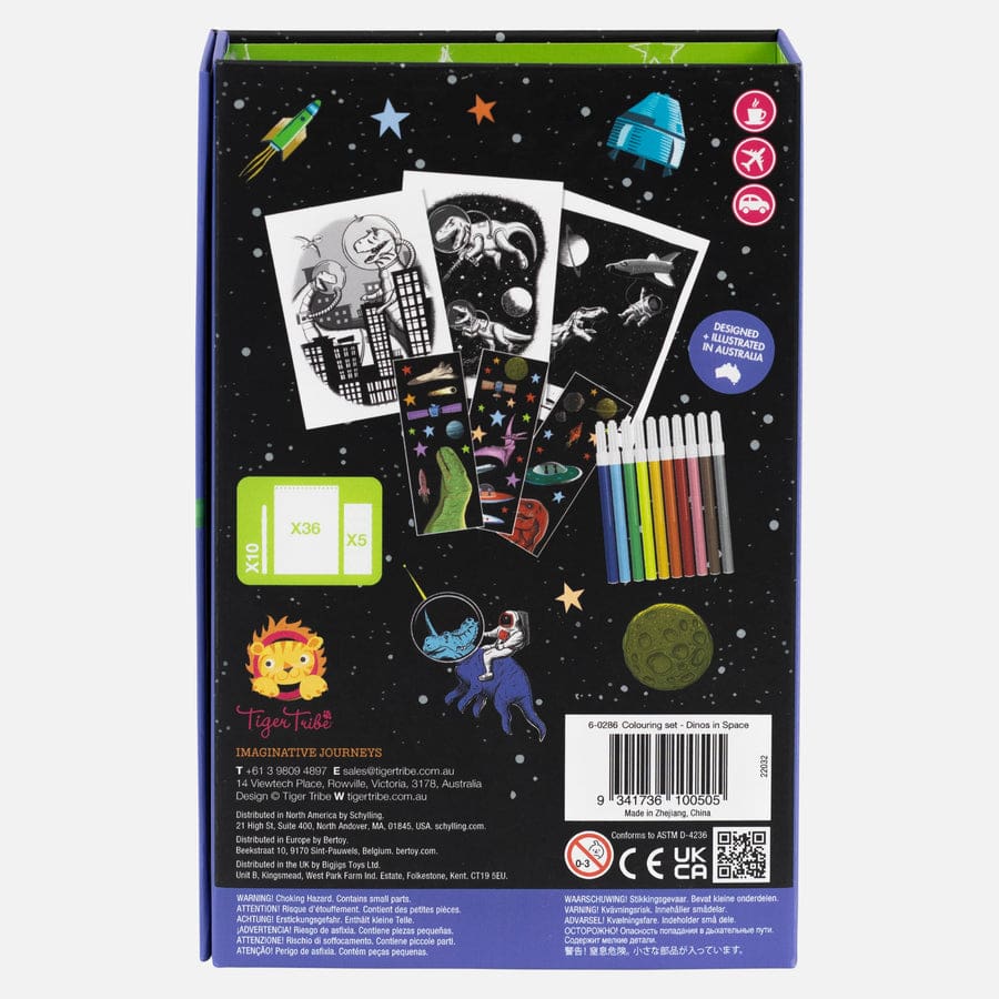Colouring Set - Dinos in Space - Play&gt;Craft &amp; Colour