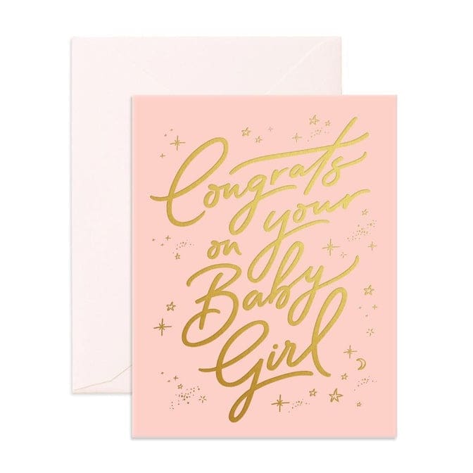 Congrats Baby Girl Greeting Card - Greeting Cards