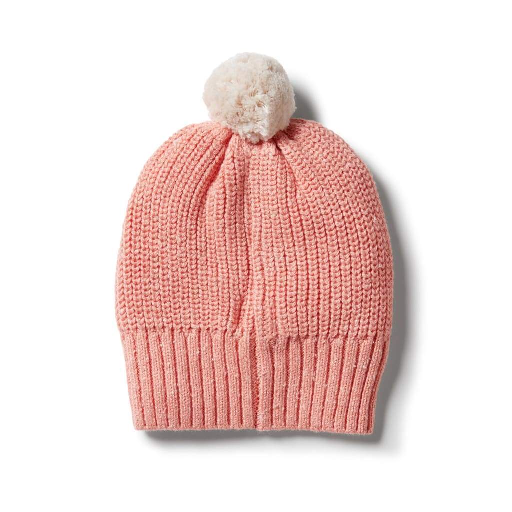 Knitted Spot Hat - Flamingo Fleck - Baby Clothes