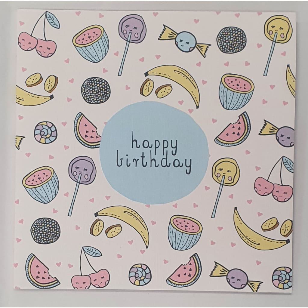 Large Card - Happy Birthday - Sweet Treats - accessories