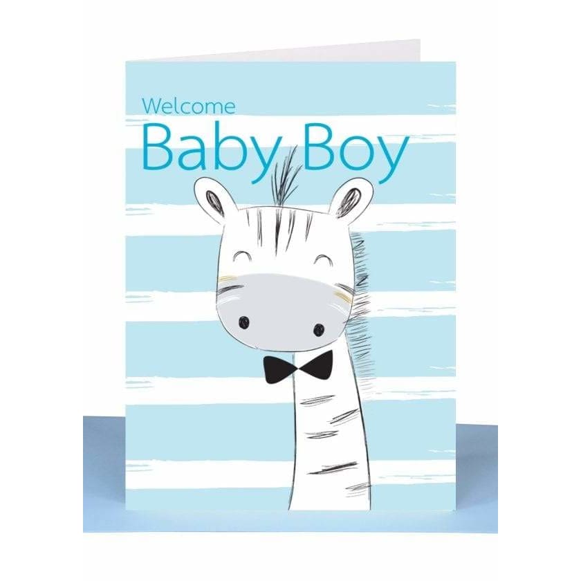 Lil’s Cards - Assorted - Baby Boy- Blue Stripes &amp; Giraffe - accessories