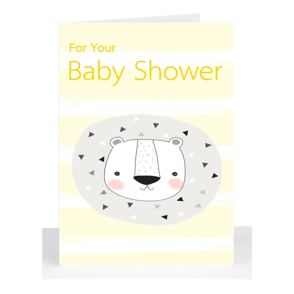Lil’s Cards - Assorted - Baby Shower - Lemon Stripes &amp; Bear - accessories