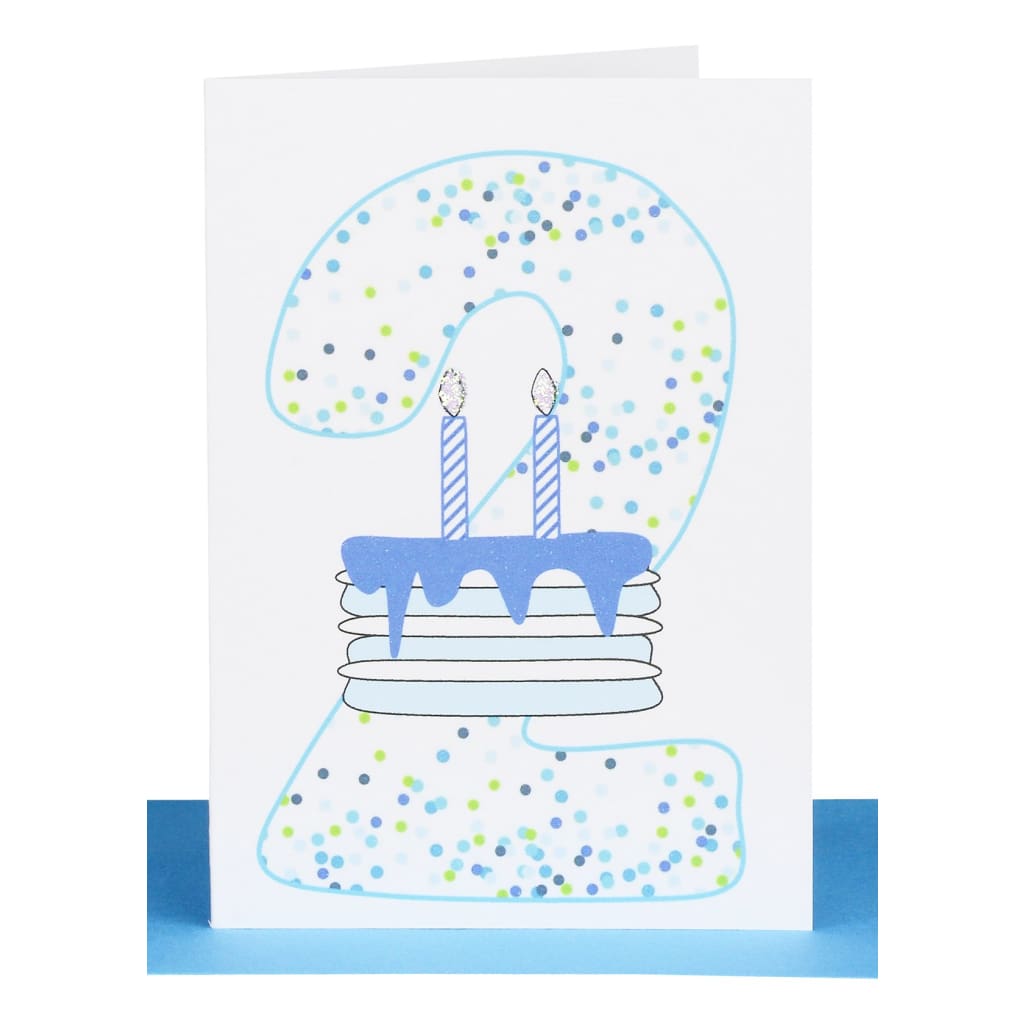 Lil’s Cards - Assorted - Blue Confetti &amp; Cake 2nd Birthday - accessories
