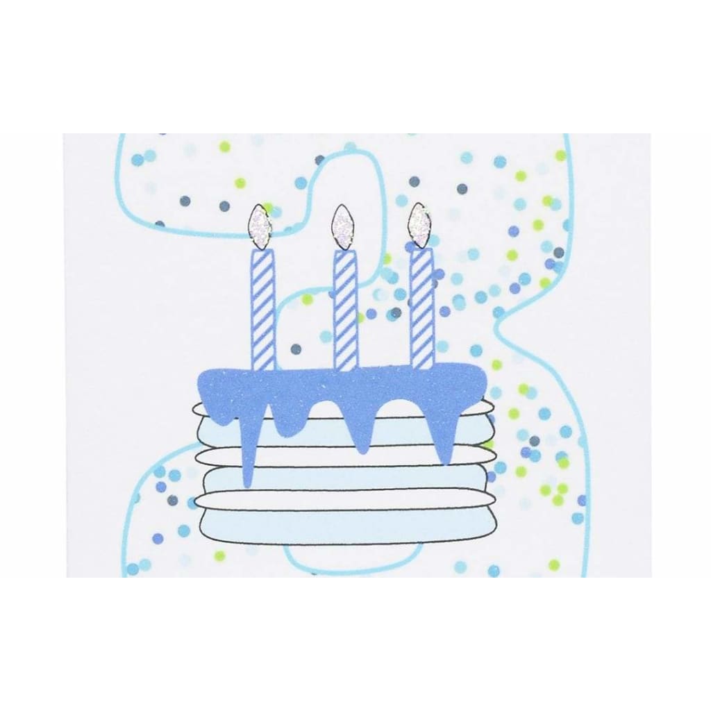 Lil’s Cards - Assorted - Blue Confetti &amp; Cake 3rd Birthday - accessories