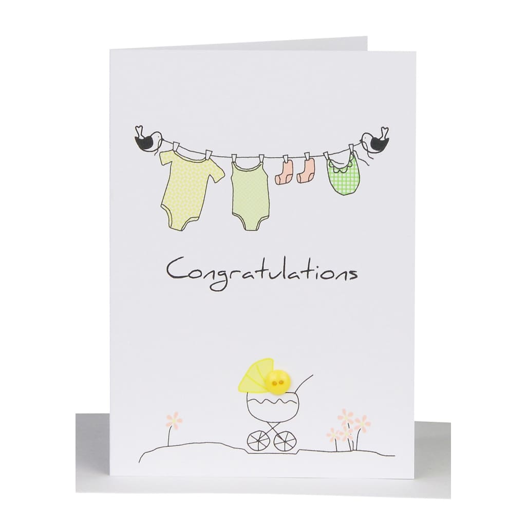 Lil’s Cards - Assorted - Congratulations - Clothesline - accessories
