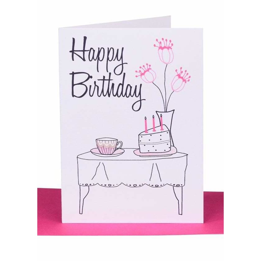 Lil’s Cards - Assorted - Happy Birthday - Pink Flowers - accessories