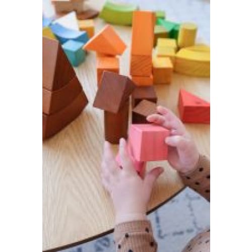 Natural Rainbow Jumbo Blocks 86 pcs - Wooden Toys