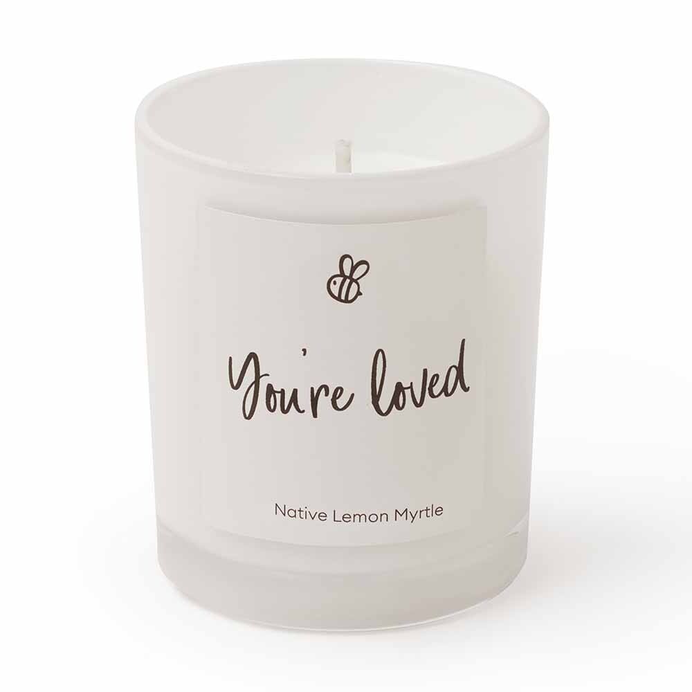 Natural Soy Candle Native Lemon Myrtle - You’re Loved - Gifts