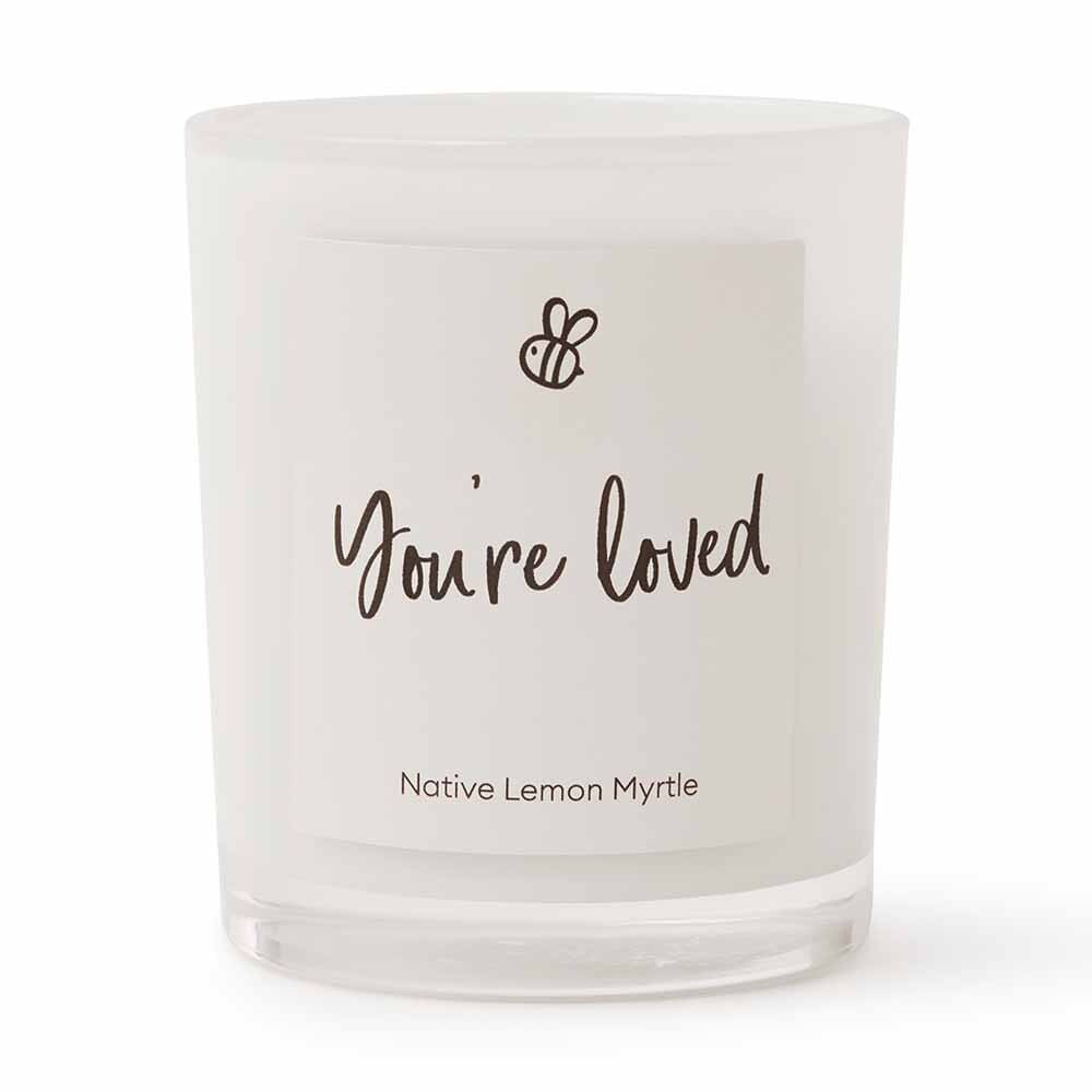 Natural Soy Candle Native Lemon Myrtle - You’re Loved - Gifts