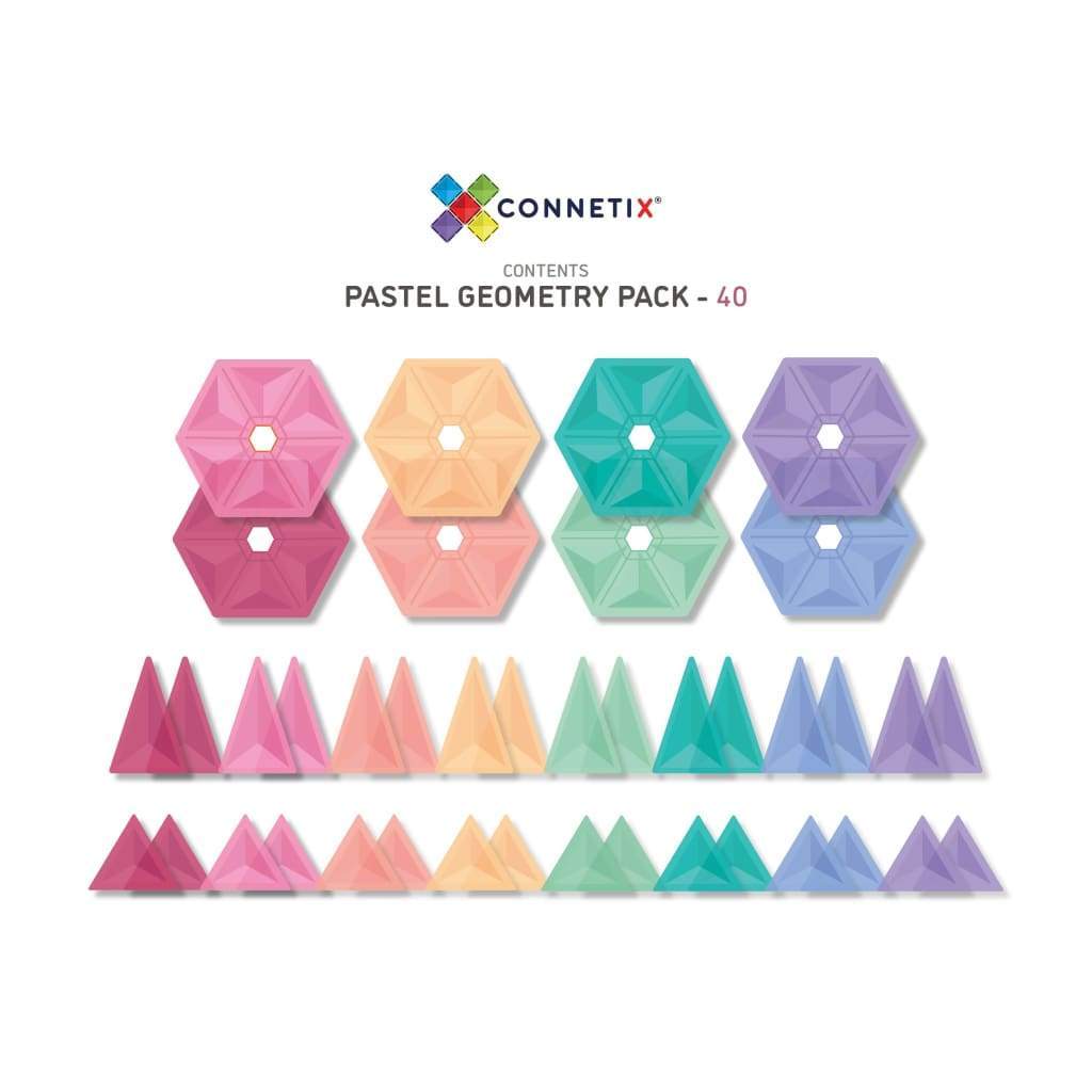 40 Piece Pastel Geometry Pack - Toys