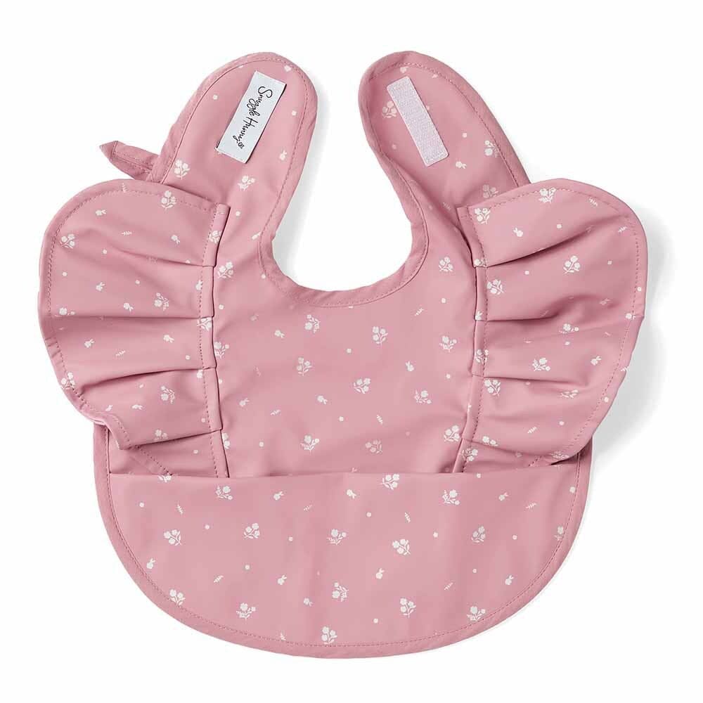 Pink Fleur Snuggle Bib Waterproof - Baby